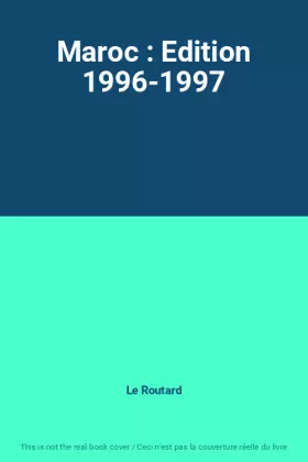 Couverture du produit · Maroc : Edition 1996-1997