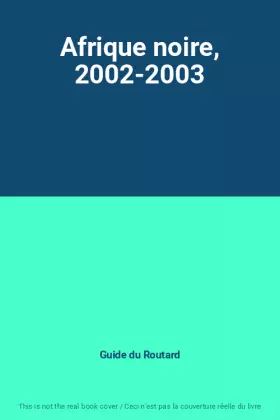 Couverture du produit · Afrique noire, 2002-2003
