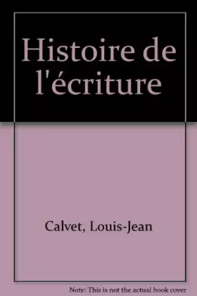 Couverture du produit · Histoire de l'écriture