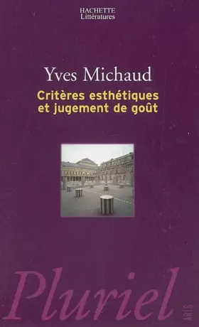Couverture du produit · Critères esthétiques et jugement de goût