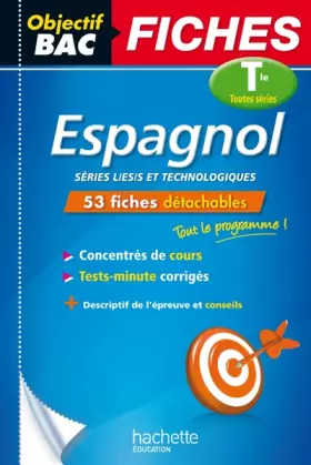 Couverture du produit · Objectif Bac Fiches Détachables Espagnol Tle