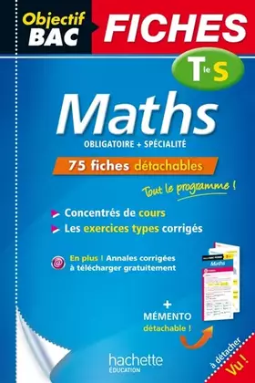 Couverture du produit · Objectif Bac Fiches Détachables Maths Term S
