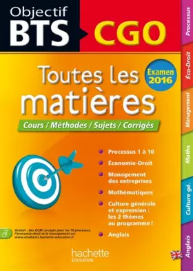 Couverture du produit · Toutes les matières BTS CGO