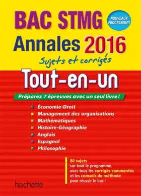 Couverture du produit · Annales 2016 Le Tout-En-Un Term Stmg