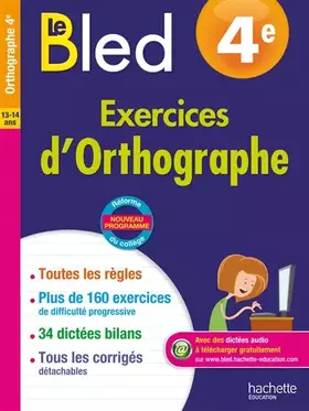 Couverture du produit · Cahier Bled - Français 4e - Nouveau programme 2016