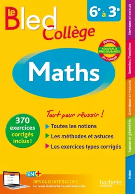 Couverture du produit · Bled Maths Collège - Nouveau programme 2016