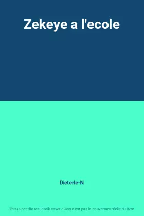 Couverture du produit · Zekeye a l'ecole