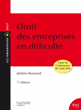 Couverture du produit · Droit des entreprises en difficulté: 7ème édition