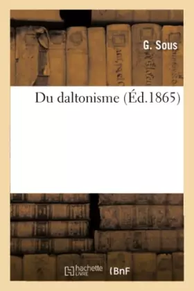 Couverture du produit · Du daltonisme