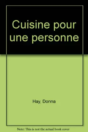 Couverture du produit · Cuisine pour une personne