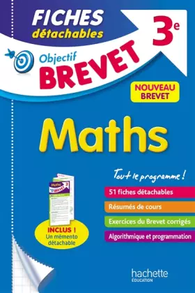Couverture du produit · Maths 3e: Fiches détachables