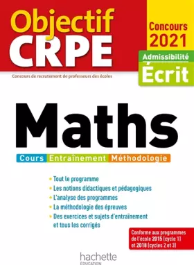 Couverture du produit · Objectif CRPE Maths 2021