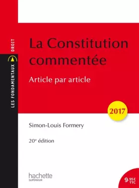 Couverture du produit · La Constitution commentée 2017 Article par article