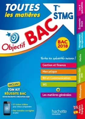 Couverture du produit · Objectif Bac - Toutes Les Matieres Term STMG Bac 2018