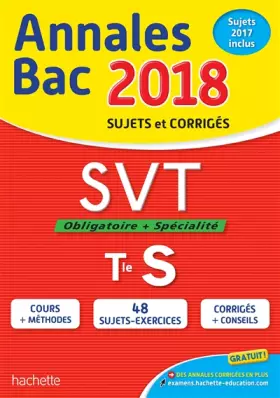Couverture du produit · Annales Bac 2018 SVT Term S