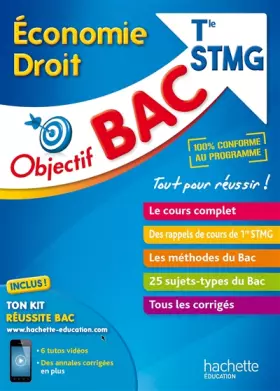 Couverture du produit · Objectif Bac - Économie-Droit Term STMG