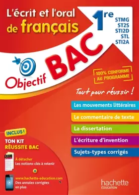 Couverture du produit · Objectif Bac - Français 1ères séries technologiques