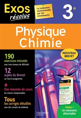 Couverture du produit · Exos résolus - Physique-Chimie 3e