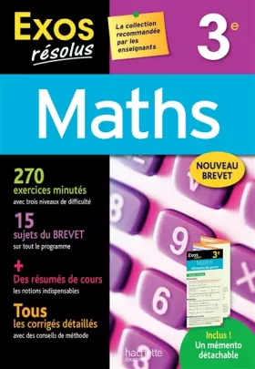 Couverture du produit · Exos résolus - Maths 3e