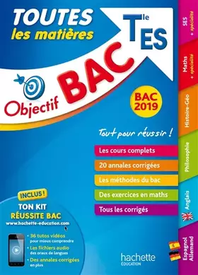 Couverture du produit · Objectif Bac 2019 Toutes les matières Tle ES