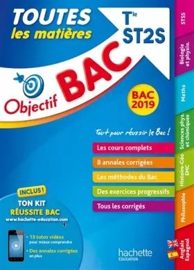 Couverture du produit · Objectif Bac 2019 Toutes les matières Tle ST2S