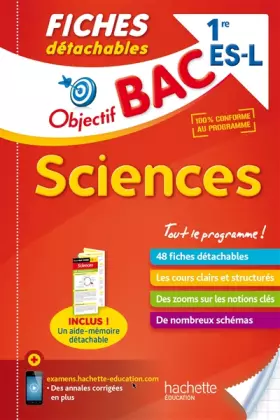 Couverture du produit · Objectif Bac Fiches Détachables Sciences 1ère Es/L