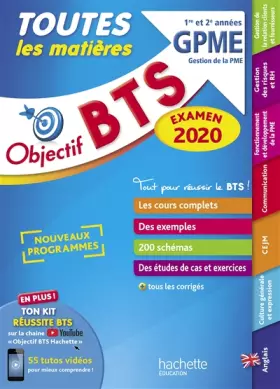 Couverture du produit · Objectif BTS GPME 2020 Toutes les matières