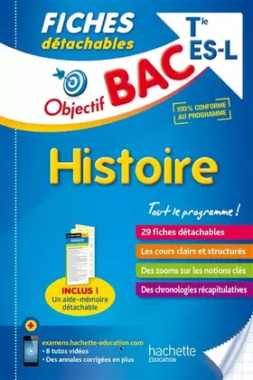 Couverture du produit · Objectif Bac Fiches Détachables Histoire Term L/Es