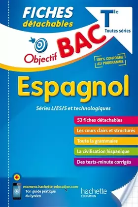 Couverture du produit · Objectif Bac Fiches Détachables Espagnol Term