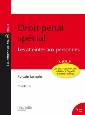 Couverture du produit · Droit pénal spécial