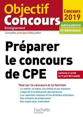 Couverture du produit · Préparer le concours de CPE: Admissibilité et admission
