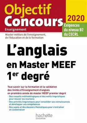 Couverture du produit · L'anglais en Master MEEF 1er degré 2020