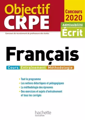 Couverture du produit · Objectif CRPE Français 2020