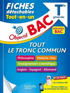 Couverture du produit · Objectif BAC Fiches détachables enseignements communs Terminale
