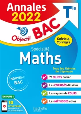 Couverture du produit · Annales Objectif BAC 2022 Spécialité Maths
