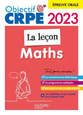 Couverture du produit · Objectif CRPE 2023 - Maths - La leçon - épreuve orale d'admission