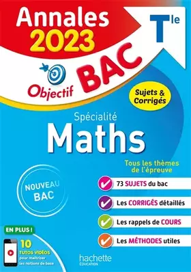 Couverture du produit · Annales Objectif BAC 2023 - Spécialité Maths