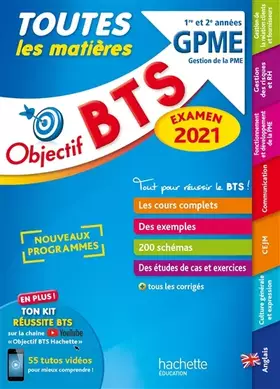 Couverture du produit · Objectif BTS GPME - Toutes les matières