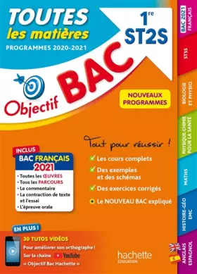 Couverture du produit · Objectif Bac - Toutes les matières 1ère ST2S