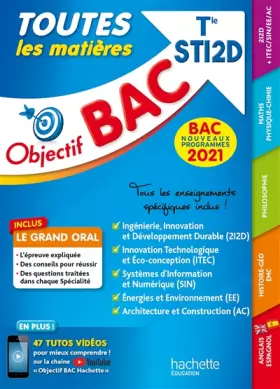 Couverture du produit · Objectif Bac 2021 Toutes les matières Term STI2D