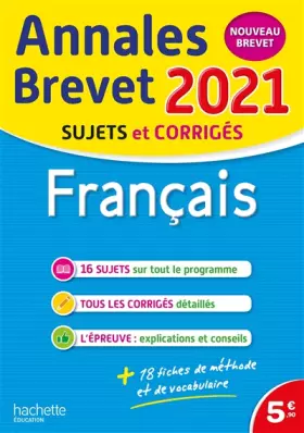 Couverture du produit · Annales Brevet 2021 Français