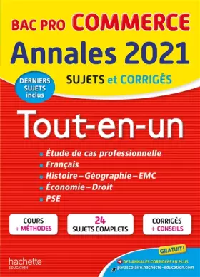 Couverture du produit · Annales Bac 2021 Tout-En-Un Bac Pro Commerce