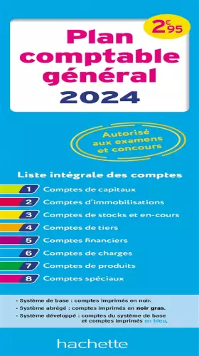 Couverture du produit · Plan comptable général PCG 2024/2025 (autorisé aux examens et concours)