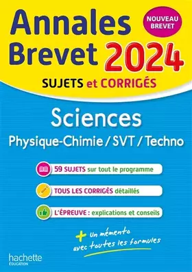 Couverture du produit · Annales BREVET 2024 - Sciences