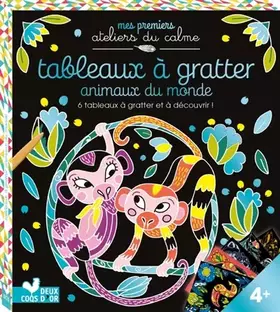 Couverture du produit · Tableaux à gratter animaux du monde - boîte avec accessoires