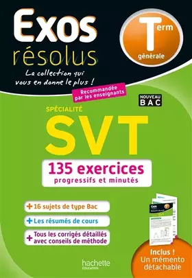 Couverture du produit · Exos Résolus Spécialité SVT Terminale