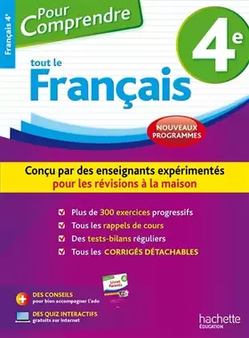 Couverture du produit · Pour Comprendre Français 4e - Nouveau programme 2016