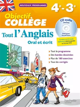 Couverture du produit · Objectif Collège - Tout l'Anglais 4e-3e - Nouveau programme 2016
