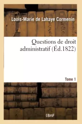 Couverture du produit · Questions de droit administratif