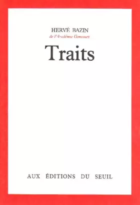 Couverture du produit · Traits